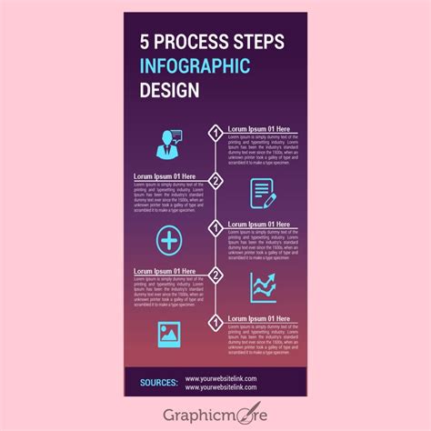 process steps infographic design  psd file
