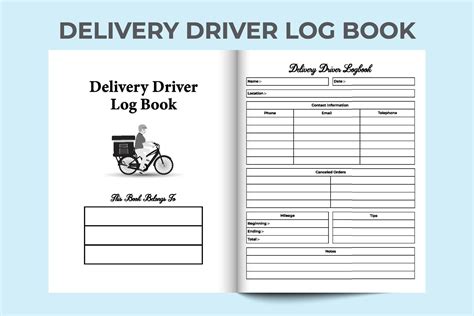 delivery driver log book interior  shopping delivery tracker