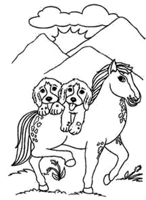 coloringkidsnet horse coloring pages dog coloring page puppy