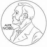 Nobel Alfred Paz Scientist Premio Supercoloring Premios Prize Inventor Medal sketch template