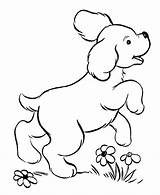 Coloring Pages Dog Easy Cute Jumping Puppy Puppies Simple Anycoloring sketch template