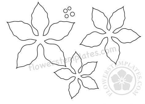 diy christmas poinsettia template flowers templates