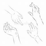 Hand Outline Hands Palms Gestures Wrists Contour sketch template