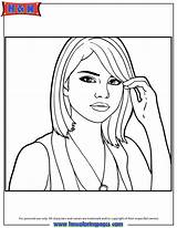 Coloring Selena Gomez Portrait Pages Quintanilla Printable Drawings Template Popular 29kb sketch template