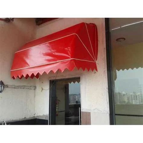 red pvc outdoor window awning rs  square feet shree swastik id