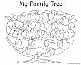 Tree Family Template Coloring Blank Kids Plum Trees Printable Templates sketch template