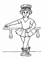 Coloring Pages Ballet Tap Dance Practicing Recital Template sketch template