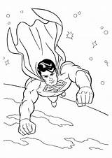 Superman Coloring Pages Kids Printable Superhero sketch template