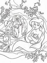 Disney Coloring Pages Ariel Walt Triton King Aquata Princess Fanpop Characters sketch template