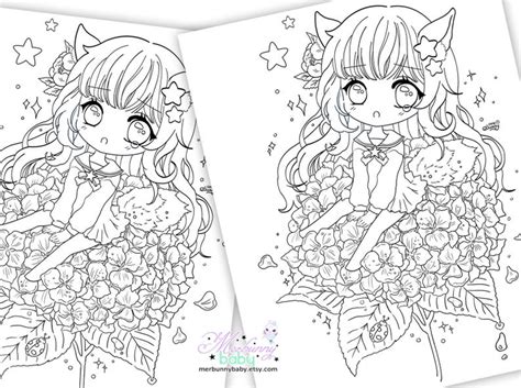 chibi fox coloring pages