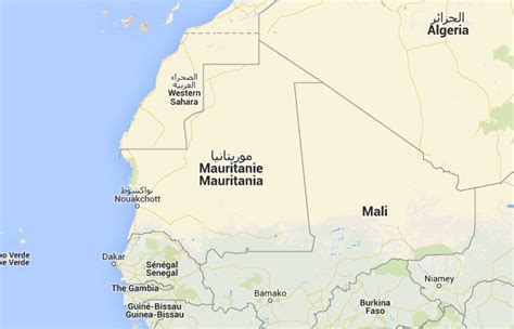 ﻿mapa De Mauritania﻿ Donde Está Queda País Encuentra