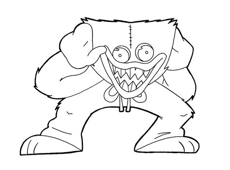 huggy wuggy coloring pages print
