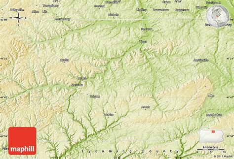 physical map  tioga county