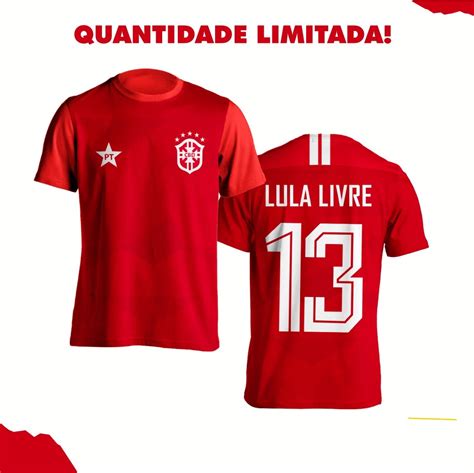 Camisa Da Copa Seleção Do Pt Vermelha Lula Livre 2018 R 58 95 Em