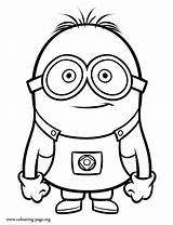 Coloring Minion Pages Printable sketch template