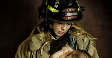 Firefighter Receives Backlash For ‘controversial’ Breast Feeding Photo