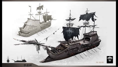 pin    paper steampunk ship ship art world  warcraft characters