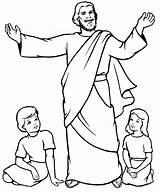Jezus Kolorowanki Dzieci Teaches Wydruku sketch template