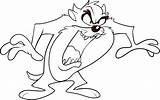 Taz Looney Tunes Colorir Aberta Getcolorings Tudodesenhos Dragoart Imprimir sketch template