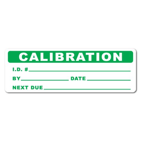 calibration stickers