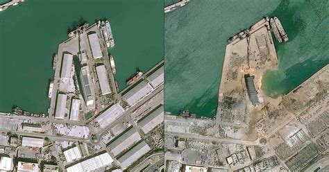 satellite images show  terrifying aftermath  beirut explosion mobygeekcom