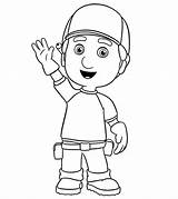 Handy Manny Coloring Pages Momjunction Cartoon Printable Top sketch template
