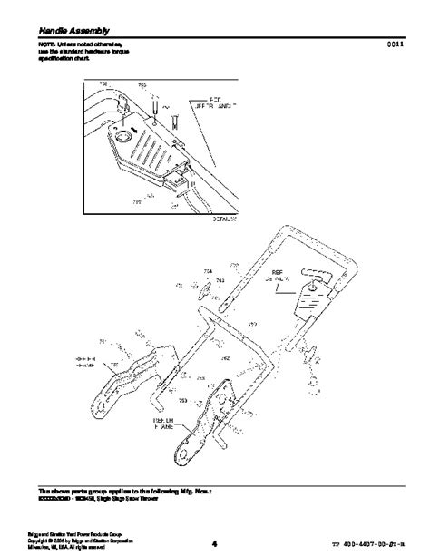 murray xn snow blower parts manual
