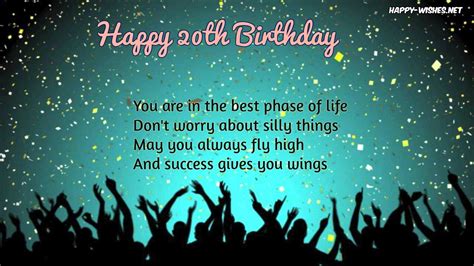 Happy 20th Birthday Wishes Quotes And Messages
