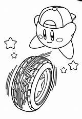 Coloring Kirby Rolling Pages Tire 87kb sketch template