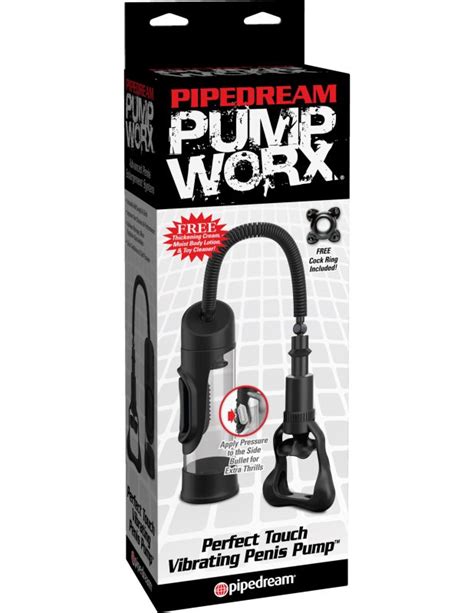 pump worx perfect touch vibrating penis pump black secret room