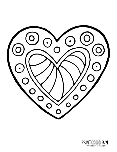 rainbow heart coloring pages  adults coloring pages
