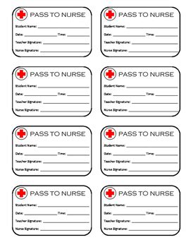 nurse pass pass  nurses office  amy sandow tpt