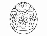 Easter Egg Homemade Coloring Flowers Coloringcrew sketch template