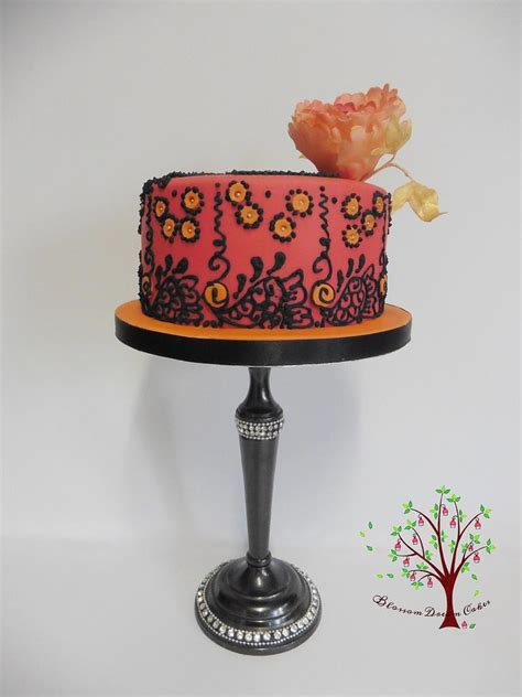mehndihenna cake cake  blossom dream cakes angela cakesdecor