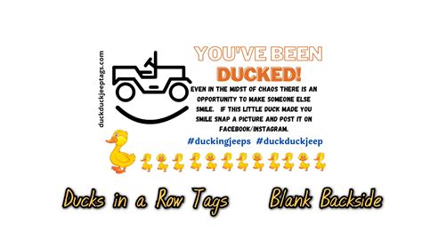 duck duck jeep tags set    unique styles etsy