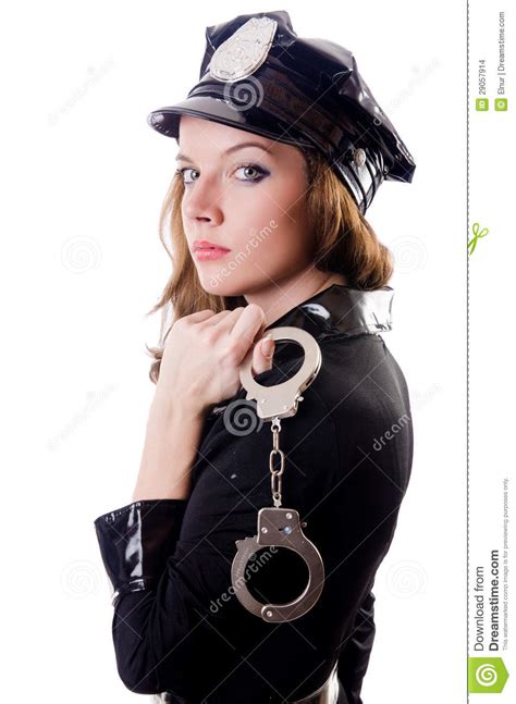 Female Police Isolated Stock Images Image 29057914