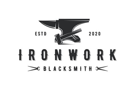 ironwork emblem logo template branding logo templates creative market