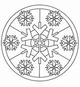 Kostenlos Ausdrucken Mandalas Schneeflocken Ausmalbild Motiven Beliebten sketch template