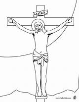 Jesus Cross Coloring Pages Color Crucifixion La Croix Hellokids Print Online Sur Easter sketch template