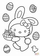 Easter Kitty Coloring Bunny Hello Pages Rabbit Printable Supercoloring Drawing Colouring Color Print Cat Kids Sheets Happy Online Cartoon Eggs sketch template