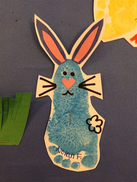 bunny footprint easter ideas easter crafts holiday crafts infant