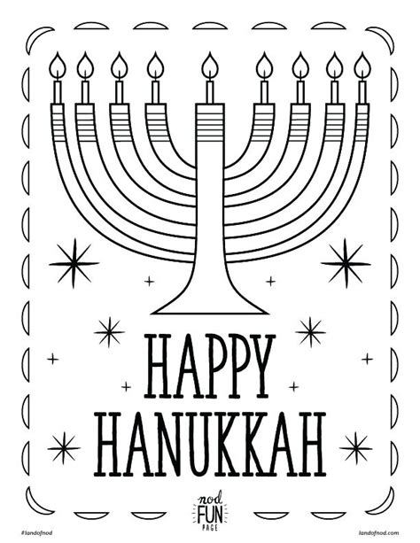 hanukkah symbols coloring pages  getcoloringscom  printable