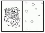 Christmas Coloring Card Pages Cards Printable Color Colouring Library Clipart sketch template