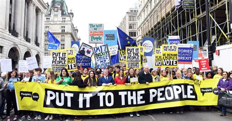 thousands  part  anti brexit march politico