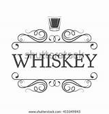 Whiskey Whisky Drinking Vector Swirl Frame Coloring Pages Vintage Template Scroll Divider Filigree Element Alcohol Glass Calligraphy Decorative Scotch Shutterstock sketch template