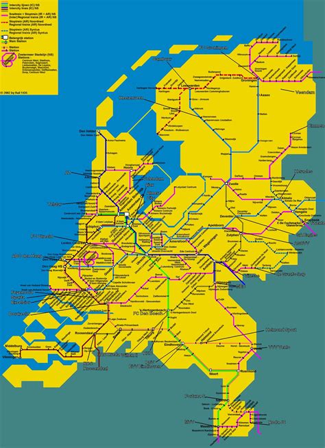 holland train map train map of holland western europe europe