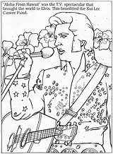Coloring Elvis Pages Popular sketch template