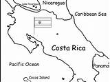Costa Rica Map Printable Flag Handout Color Resources sketch template