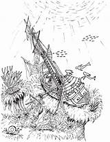 Shipwreck Coloring Pages Getcolorings Printable Getdrawings Color sketch template