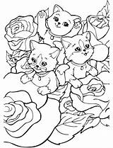 Frank Cats Roses Chaton Colorear Coloringonly Rosas Wonder Chatons Husky Gatito Enfants Minou sketch template